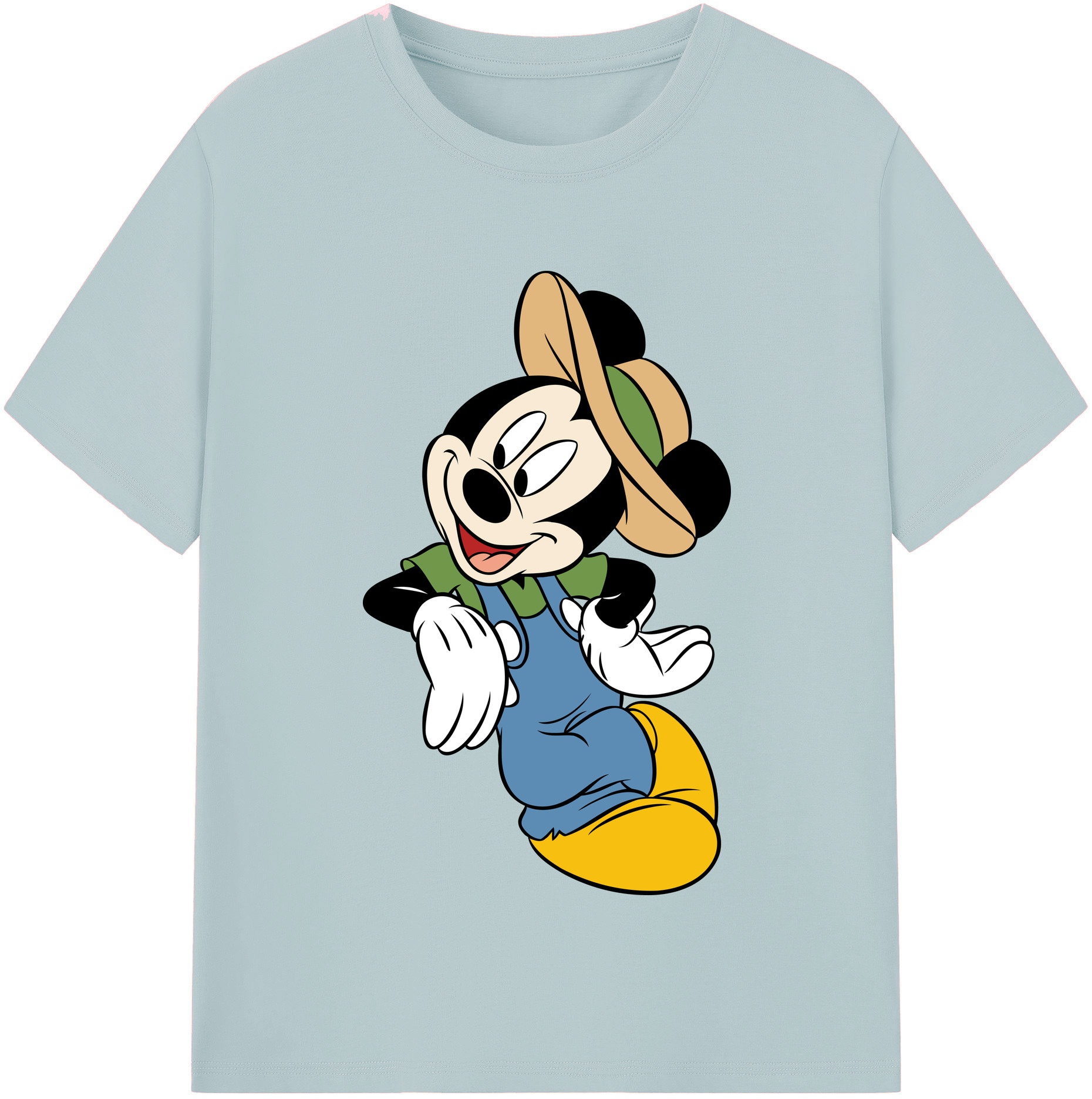 （画像用） ミッキーマウス Mickey Mouse 綿100％半袖Tシャツ（フロントプリント）